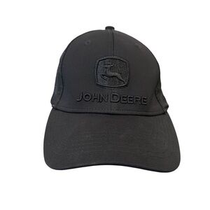 John Deere Baseball Cap Hat Black Camo Flex One Size